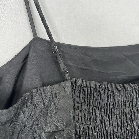 J.Crew Womens Dress 16 Black Jacquard Floral Tiered Cocktail Evening Romantic - Picture 12 of 16